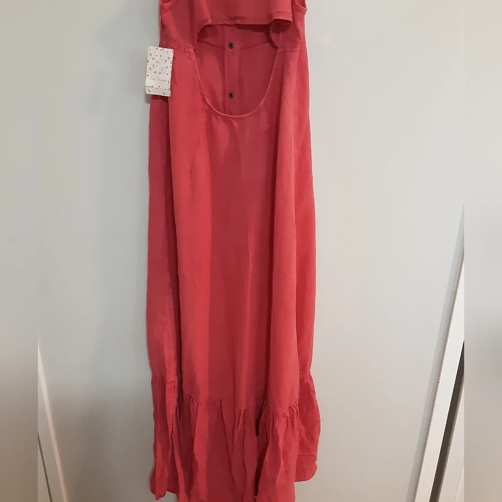 Free People Pink/Red Sleeveless Button-Down Dress Size Xs - Picture 8 of 9